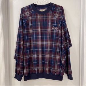 Vintage Izod Golf Plaid Crewneck Pullover